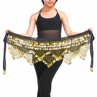 new style top selling belly dance waist chain hip scarf bellydance coins belt dancing waist belt 12 colors for your choice