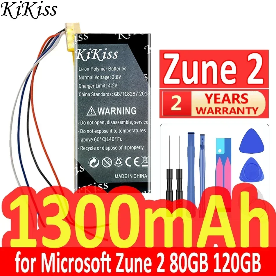 Мощный аккумулятор KiKiss мощностью 1300 мАч для Microsoft X 814399 -001 Zune 2 80 ГБ 120 4G 8G