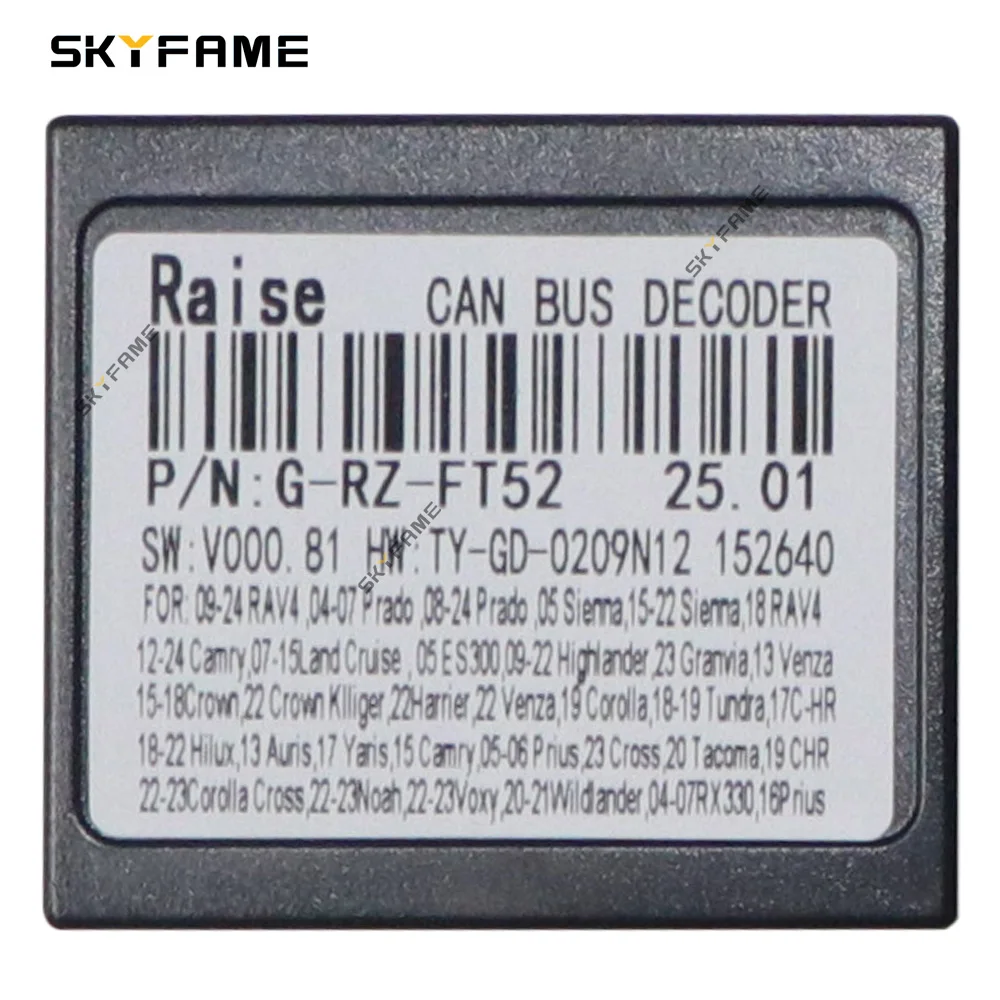 

Автомобильный адаптер Canbus Box для Toyota RAV4 Prado Sienna Highlander Camry Land Cruiser CHR Corolla Hilux Auris Yaris G-RZ-FT52