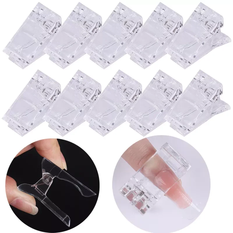 

NEW Nail Clip Transparent Gel Quick Building Nail Tips Clips Fingernail Extension UV Clamps Manicure Nail Art Tools set