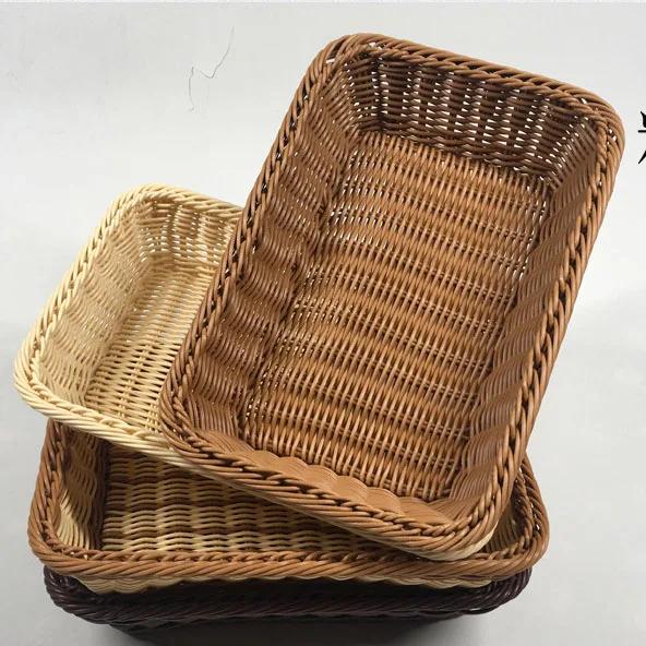 Ручная плетеная корзина для хлеба с имитацией аттан из ротанга хранения поднос