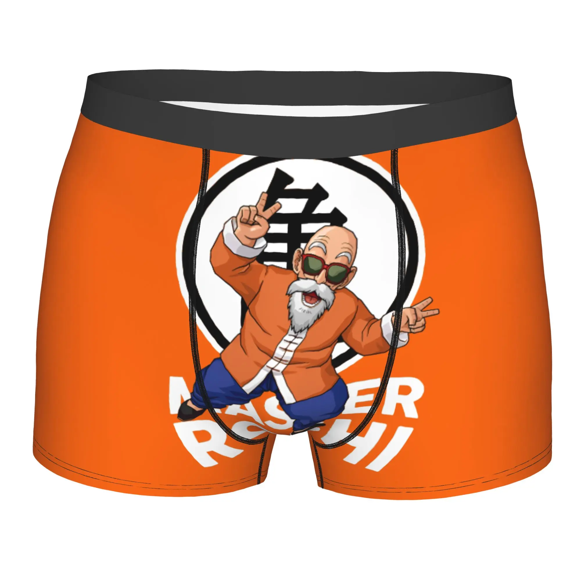 Фото Мужские боксерские шорты D-Dragon B-Ball Masters Roshis с 3D-принтом, нижнее белье с изображением черепахи и мультяшных героев, трусы, эластичные трусы №2