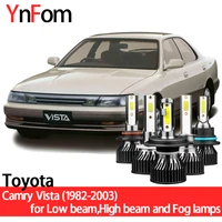 ynfom led headlights kit for toyota vista v10 v50 1982 2003 low beamhigh beamfog lampcar accessoriescar headlight bulbs