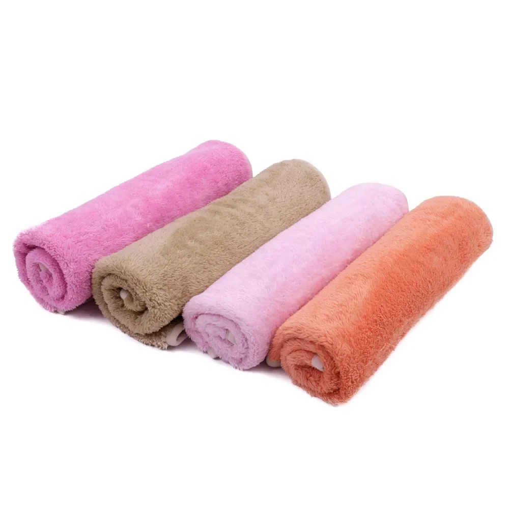 

Cats dog clean dry towels pet towels ultrafine fiber soft double-sided 3 color high-quality pet supplies blankets