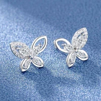 stud earrings gift beautiful womens new uk jewellery girls butterfly stone