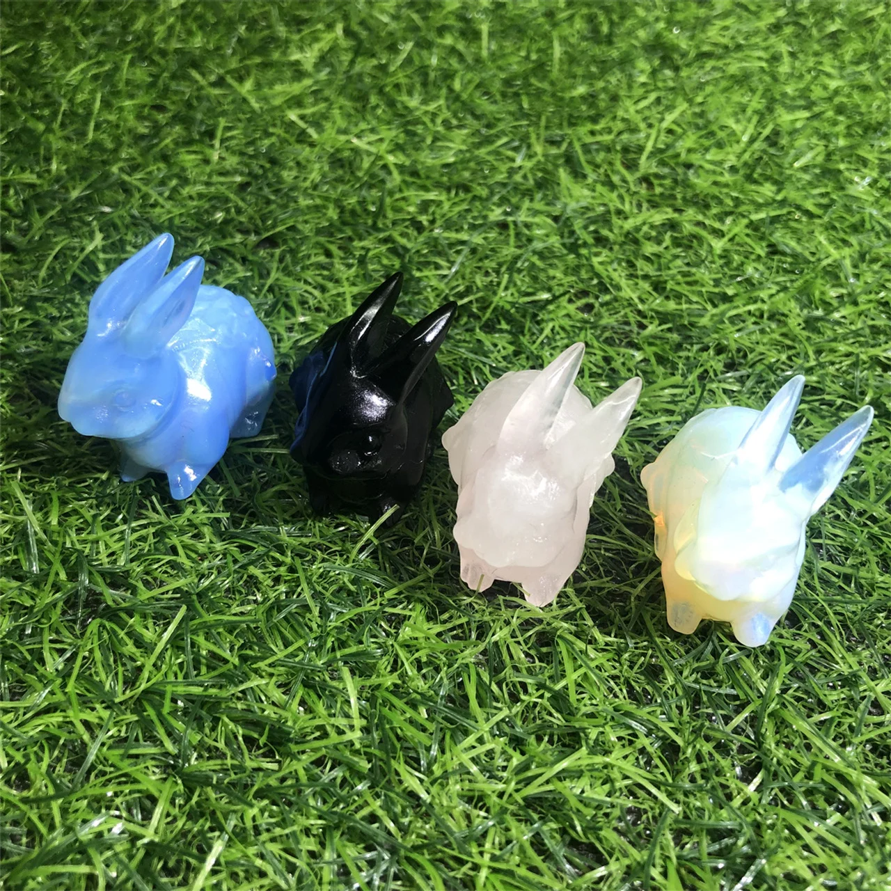 Недорогая натуральная Хрустальная животная мини-Хрустальная Опаловая форма