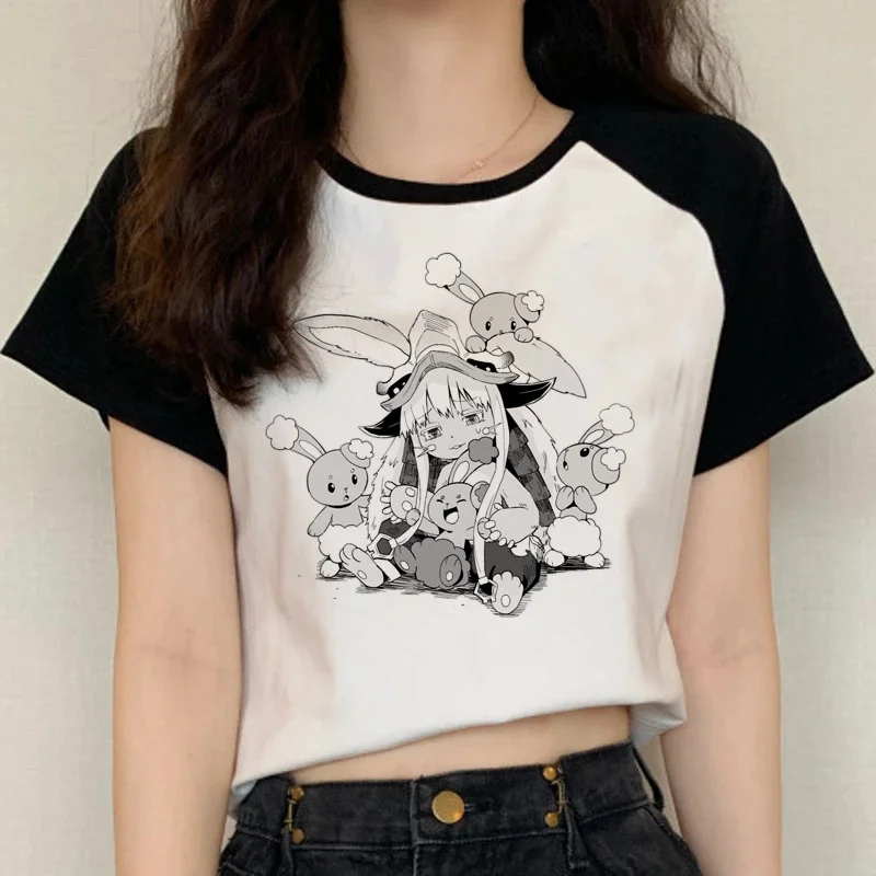 

made in abyss t-shirt men print y2k streetwear funny manga clothes couple clothes