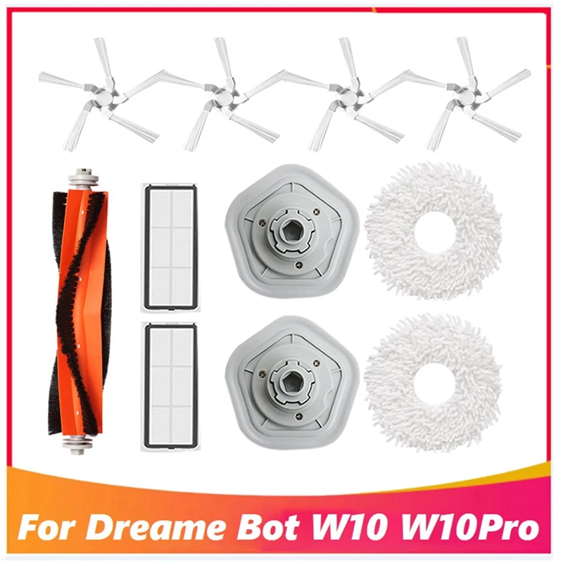 

11Pcs Replacement Part For Xiaomi Dreame W10/W10 Pro Robot Vacuum Cleaner Washable HEPA Filter Main Brush Mop Cloth