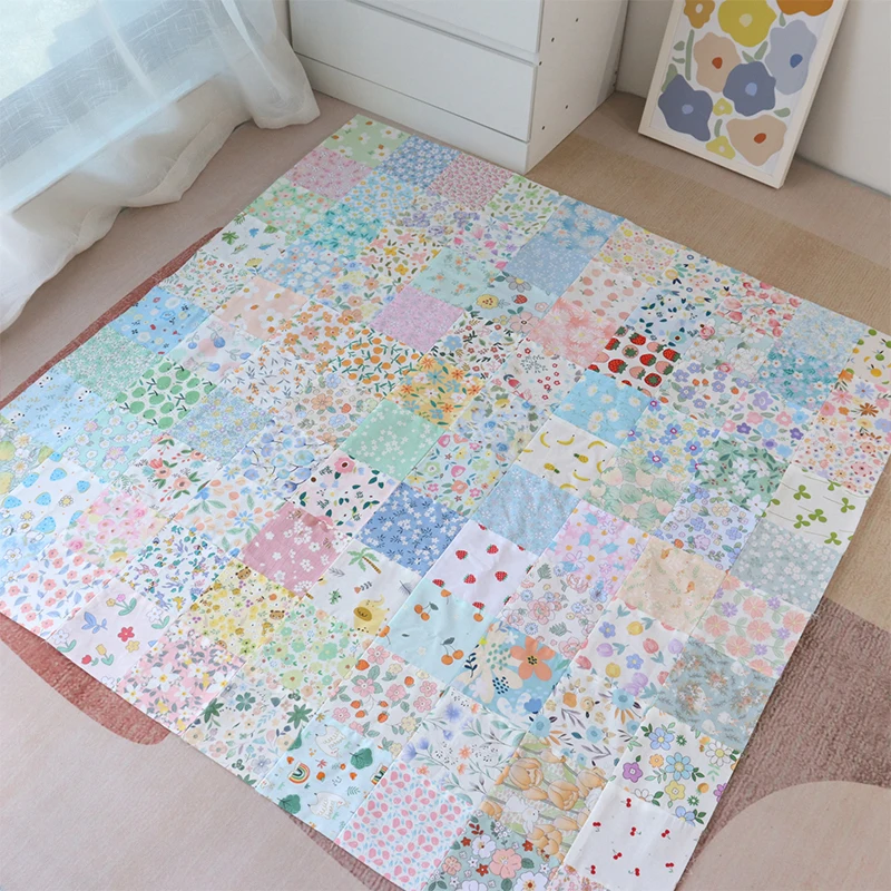 Хлопчатобумажная Поплиновая ткань с цветным принтом в стиле ретро стеганая для