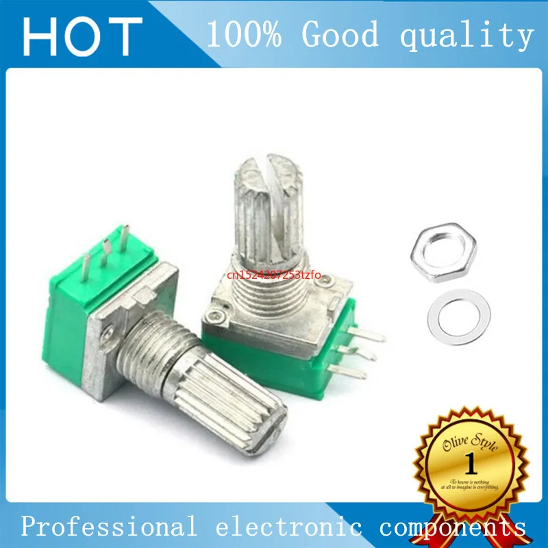 

5PCS 6mm 3 pin Potentiometer B Type 5K 10K B20K B50K B100K ohm Turn Knurled Shaft Single Linear Rotary Potentiometer