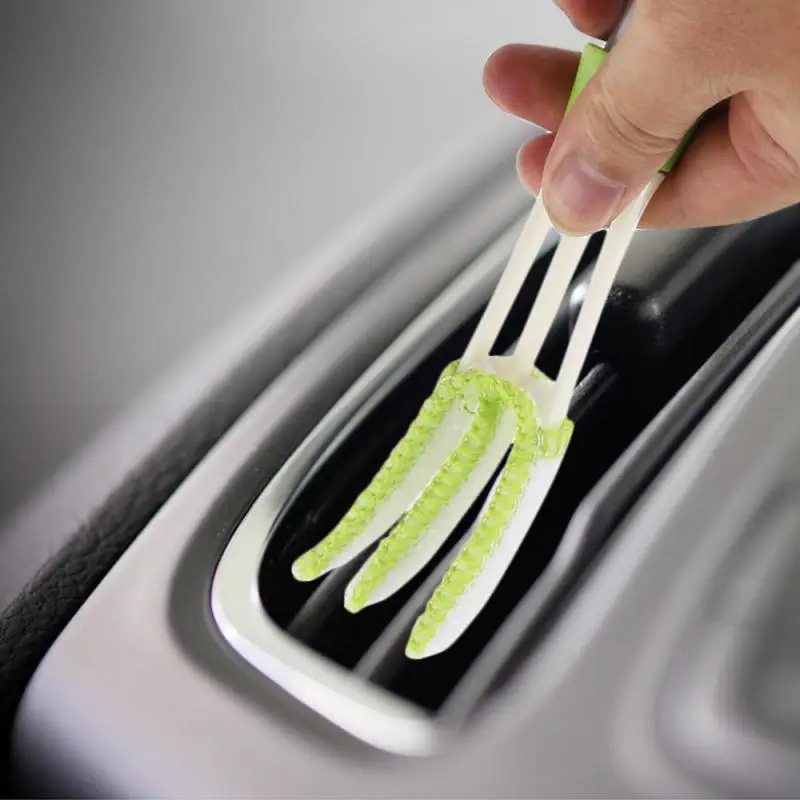 

NEW Double Slider Car Air-conditioner Outlet Window Cleaning Multi-purpose Brush Sponges, Cloths & Brushes Car Wash