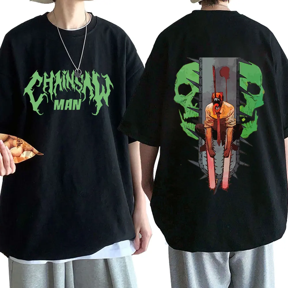 

Japanese Anime Chainsaw Man Denji T Shirt Funny Manga Graphic T-shirt Unisex Comfortable Cotton T-shirts Streetwear