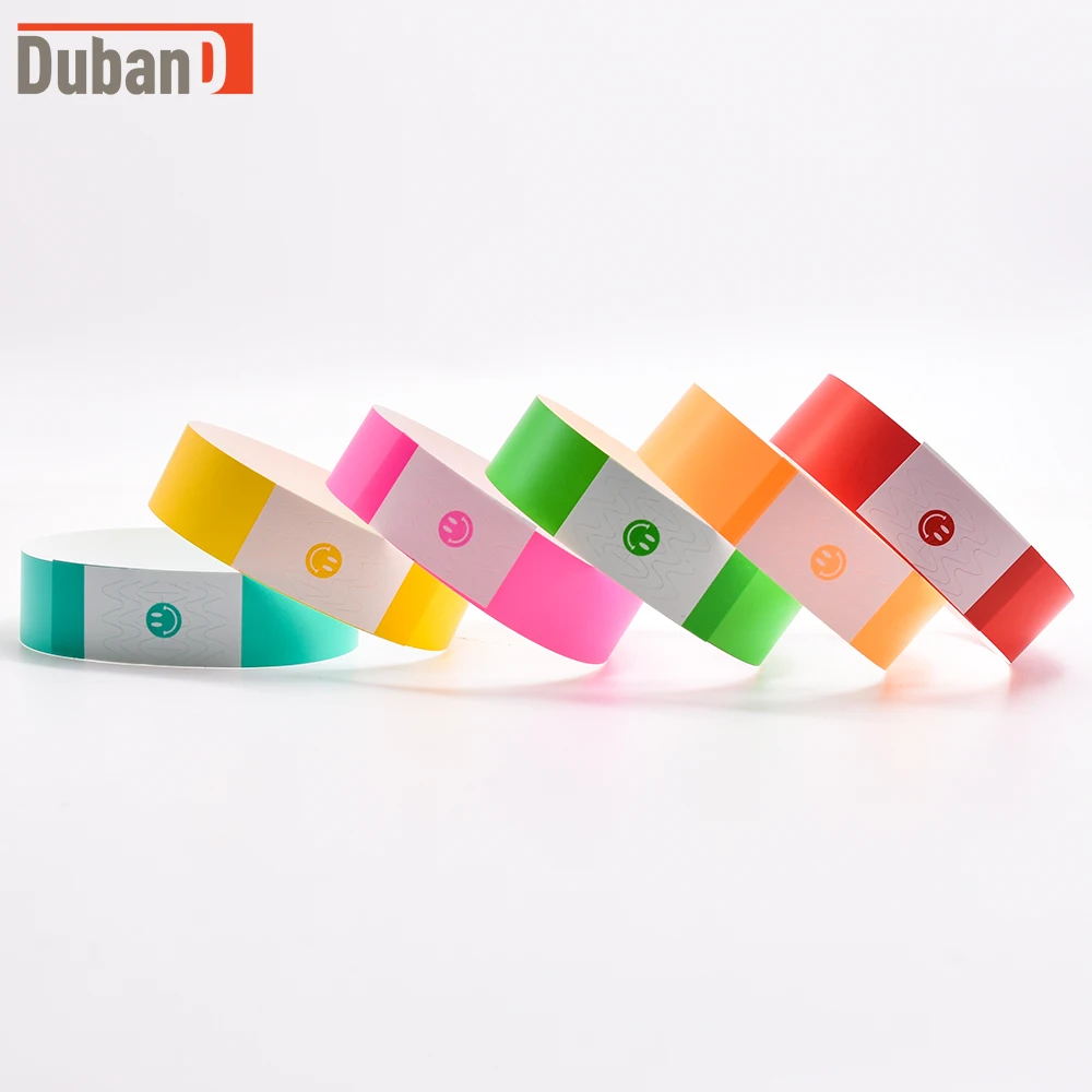 1000pcs Random 10 colors Active Wristband Bracelet , Waterproof Sticker, Disposable Tyvek Synthetic Paper Label, Wrist Hand