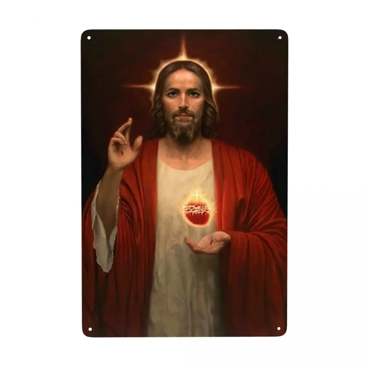 

Винтажный Спаситель Иисус Христа металлический знак на заказ христианский Бог Оловянная табличка Двор Настенный декор декоративное искус...