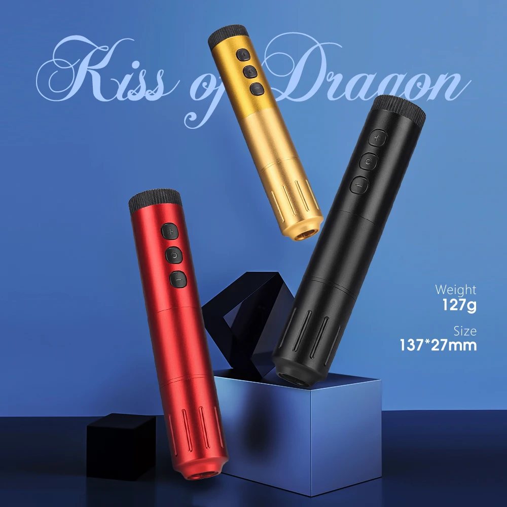 Беспроводная тату-машинка Kiss of Dragon аккумулятор для ручки-пистолета с портативным