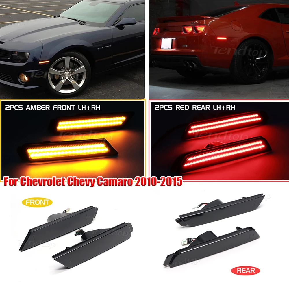 Front/rear Side Marker Parking Lights Fender Corner Led Yellow Red Parking Lamp