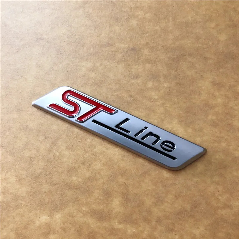 1 металлическая хромированная матовая черная Автомобильная эмблема STline ST line