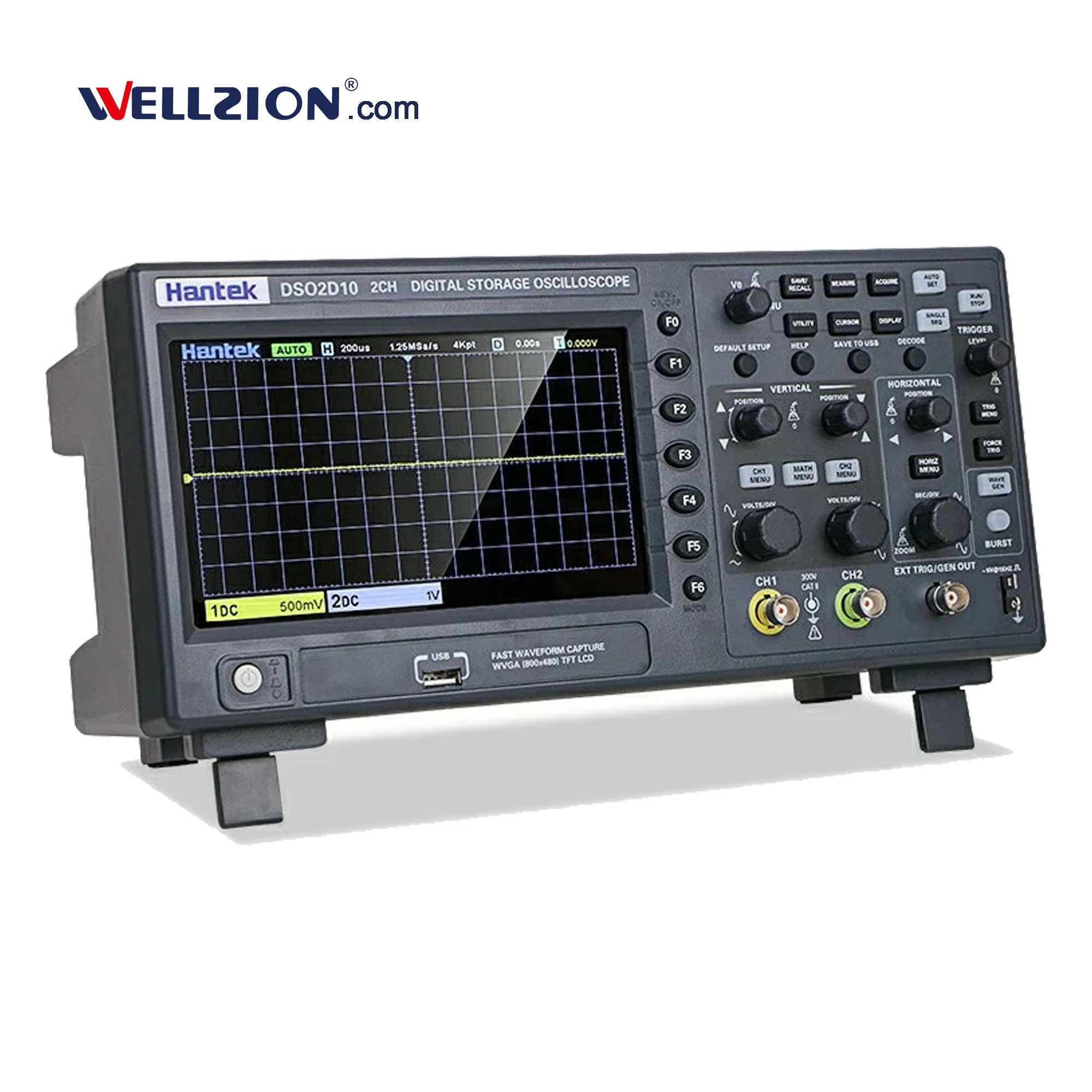 

DSO2C15 150MHz Digital Oscilloscope 1G Sample rate 8M record Hantek 2021