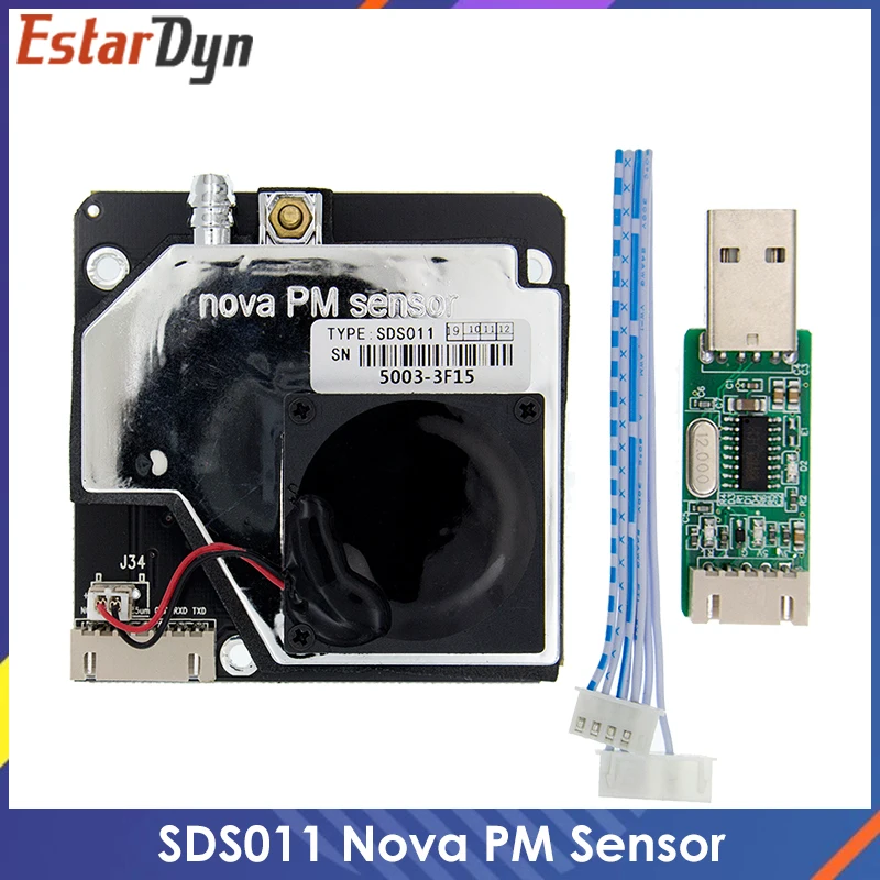 

Nova PM Sensor SDS011 High Precision Laser PM2.5 Air Quality Detection Sensor Module Super Dust Sensors, Digital Output