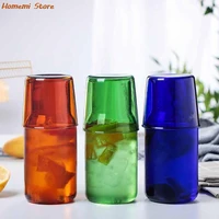 ins style cup high borosilicate glass one person tea pot color small capacity cool water creative milk cup simple cold water pot