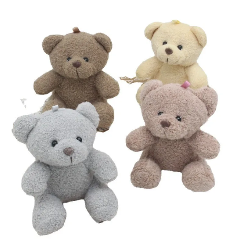 

1pc 10cm Cute Teddy Bear Dolls Patch Bear Soft Stuffed Toy Bear Baby Toy Kids Girls Birthday Brinquedos Wedding Girls Gifts