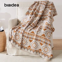 retro decorate cover blanket thick navajo style sofa towel home knitted throw bedspread vintage soft tassel plaid tapestry decor