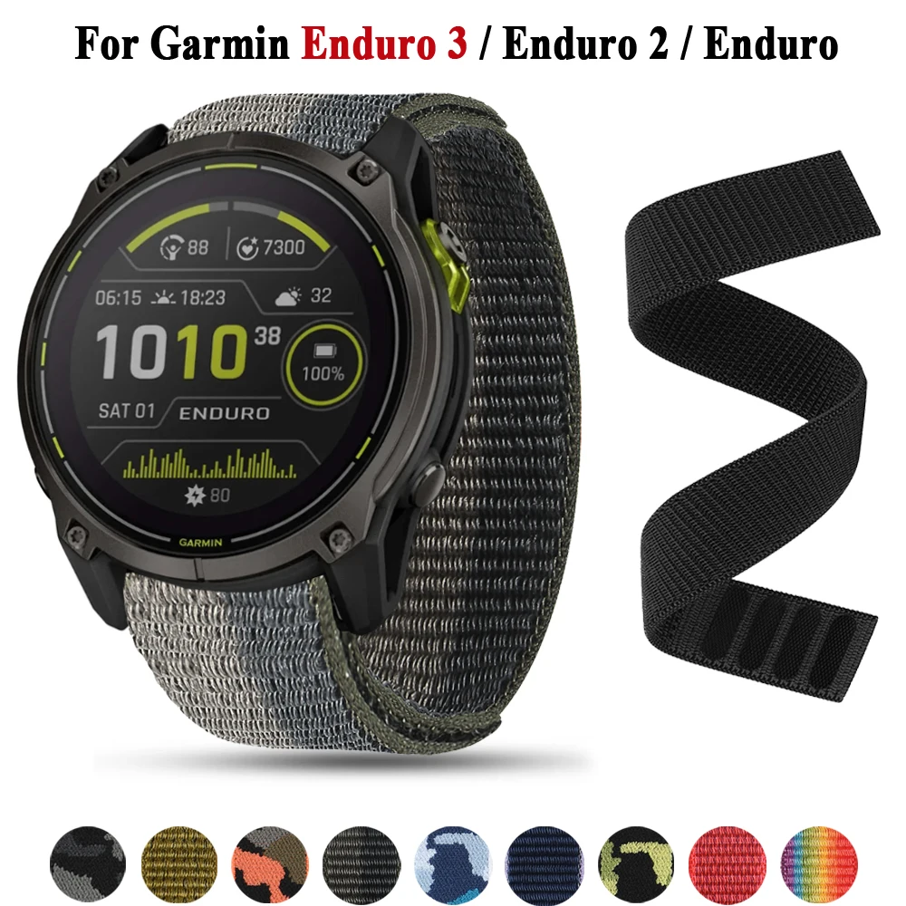 Фото Ремешок спортивный нейлоновый для Garmin Enduro 3 2 Fenix 8 7 6 5X Plus, 26/22 мм №1