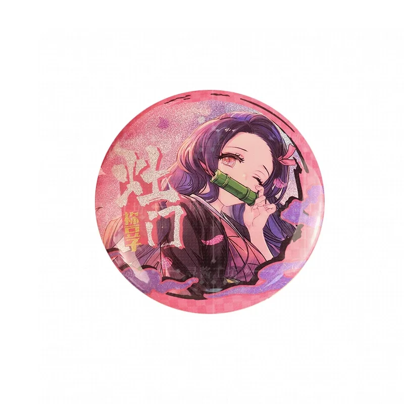 Аниме Demon Slayer Kanroji Mitsuri Rengoku Kyoujurou Косплей Мультяшный значок Лазерный билет Карта с
