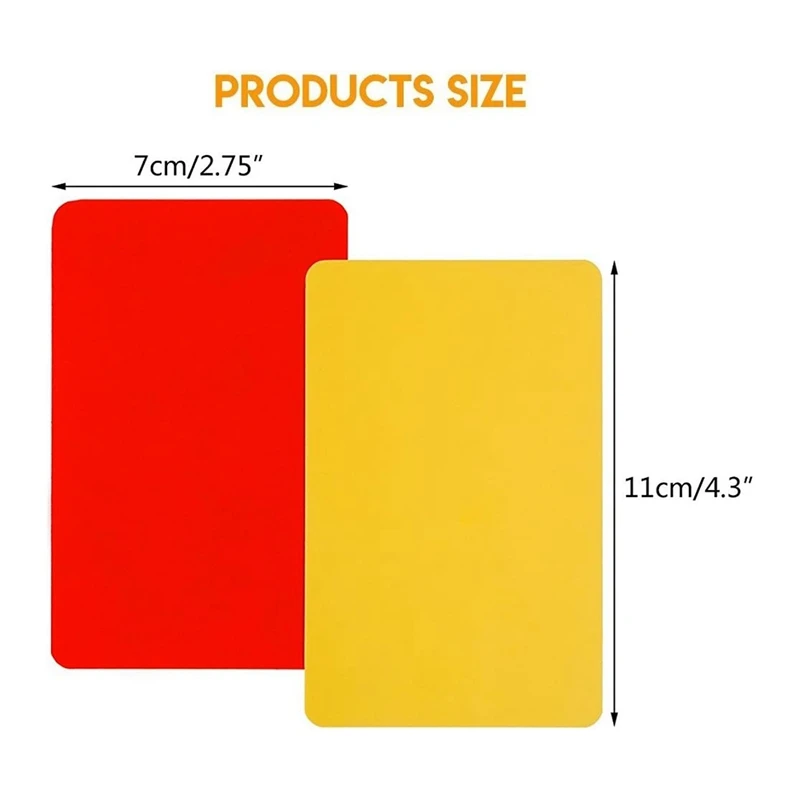 Наборы карточек футбольного судьи из 2 упаковок красные и желтые карточки