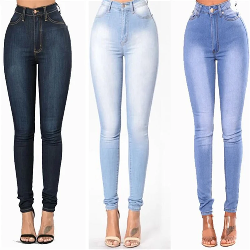 

Newest Arrivals Fashion Hot Lady Denim Skinny Pants High Waist Stretch Jeans Slim Pencil Jeans Women Casual Jeans