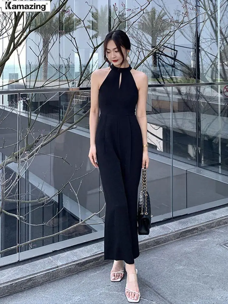 Новые летние женские повседневные белые черные комбинезоны модные элегантные