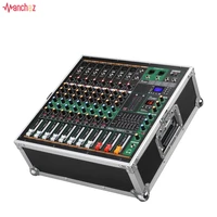 gax mk280 green audio portable mixer sound console high power integrated power amp mixer 8 channel 16 kinds of digital echo dj