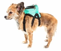 2022pet life dumbone dual pocketed compartmental animated dog harness backpack