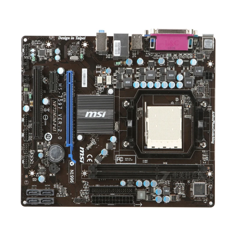 

MSI NF725GM-P43 AM3 Motherboard DDR3 Motherboard AM3 DDR3 16GB nVIDIA nForce 7025-630a USB2.0 SATA II VGA Micro ATX For Athlon