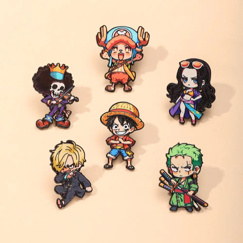 Фото Брошь-значок «Корабль Тысяча Солнц» из One Piece, уникальный эмалевый значок в стиле скетч, необычное аниме-украшение для подростков-фанатов, подарок на день рождения №2