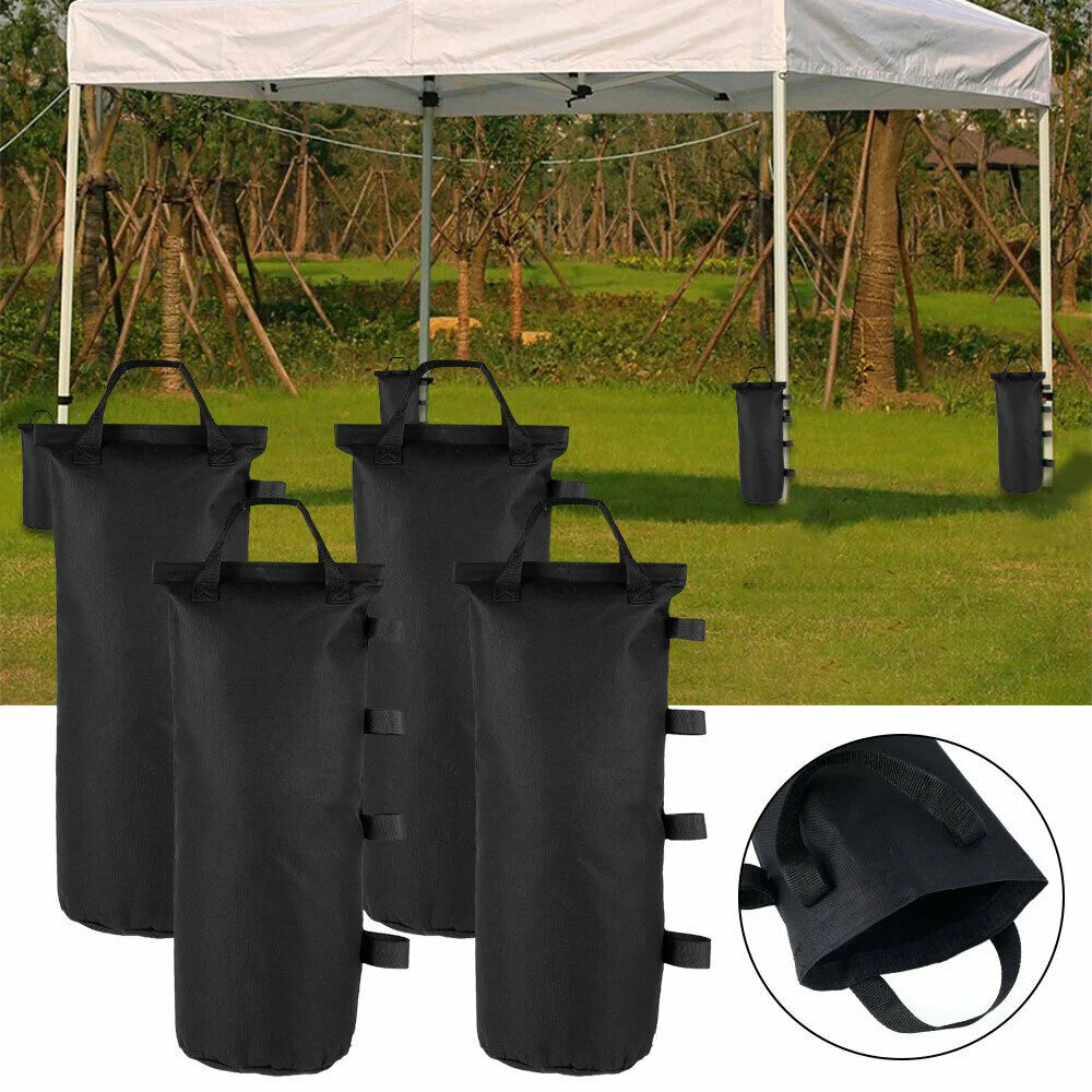 

4Pcs Outdoor Camping Tent Sand Bag Canopy Weights Sandbag Oxford Windproof Fixing Tents Leggings Accessories No Filling