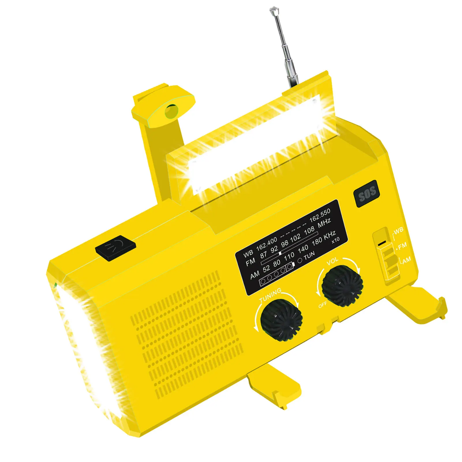 

Emergency Weather Radio Hand Crank Weather Radio For Emergency 4000mAh Battery Powered AM/FM/NOAA Survival Radio For Outdoor