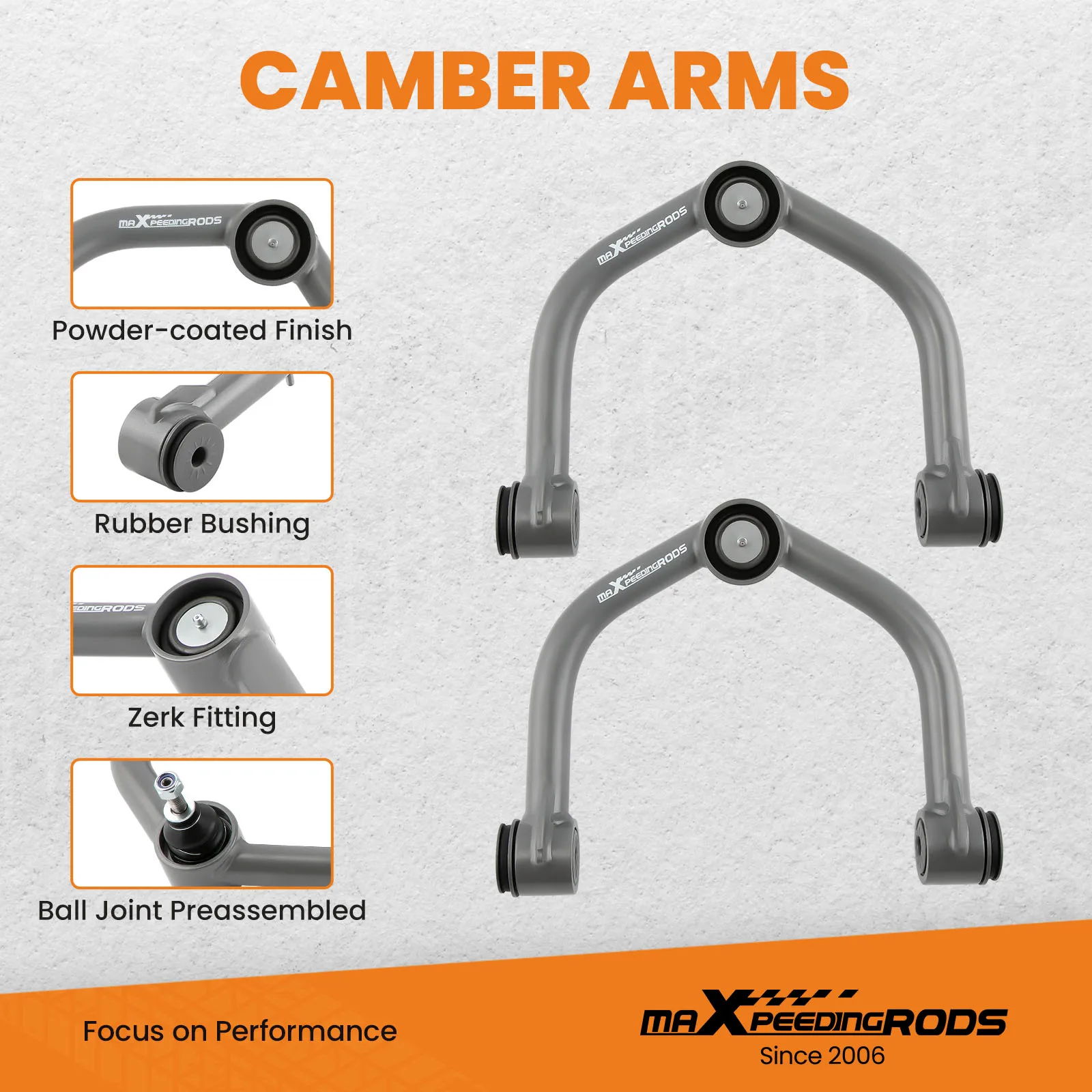 MaXpeedingrods 2x передних верхних рычага подвески с лифтом 2-4 дюйма для Chevrolet Tahoe, GMC Yukon XL 1500, Cadillac Escalade ESV (art.: 3920dd171942c) - 3920dd171942c