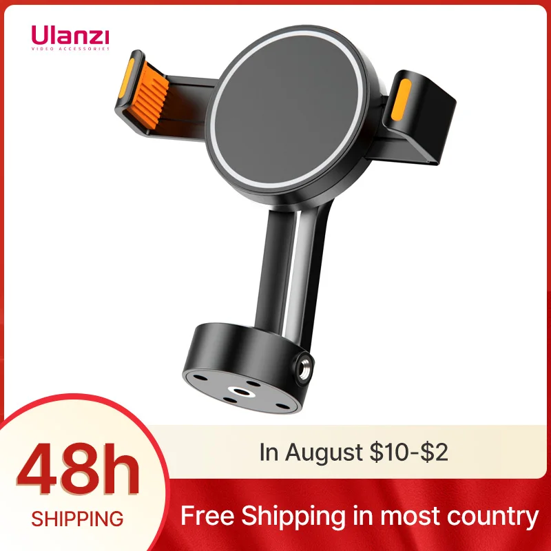 

Ulanzi MA31 Magsafe Phone Holder for Iphone 12/13/14 Pro Max Mini Phone Clip for Tripod Selfie Stick Mount 360° Rotation Vlog