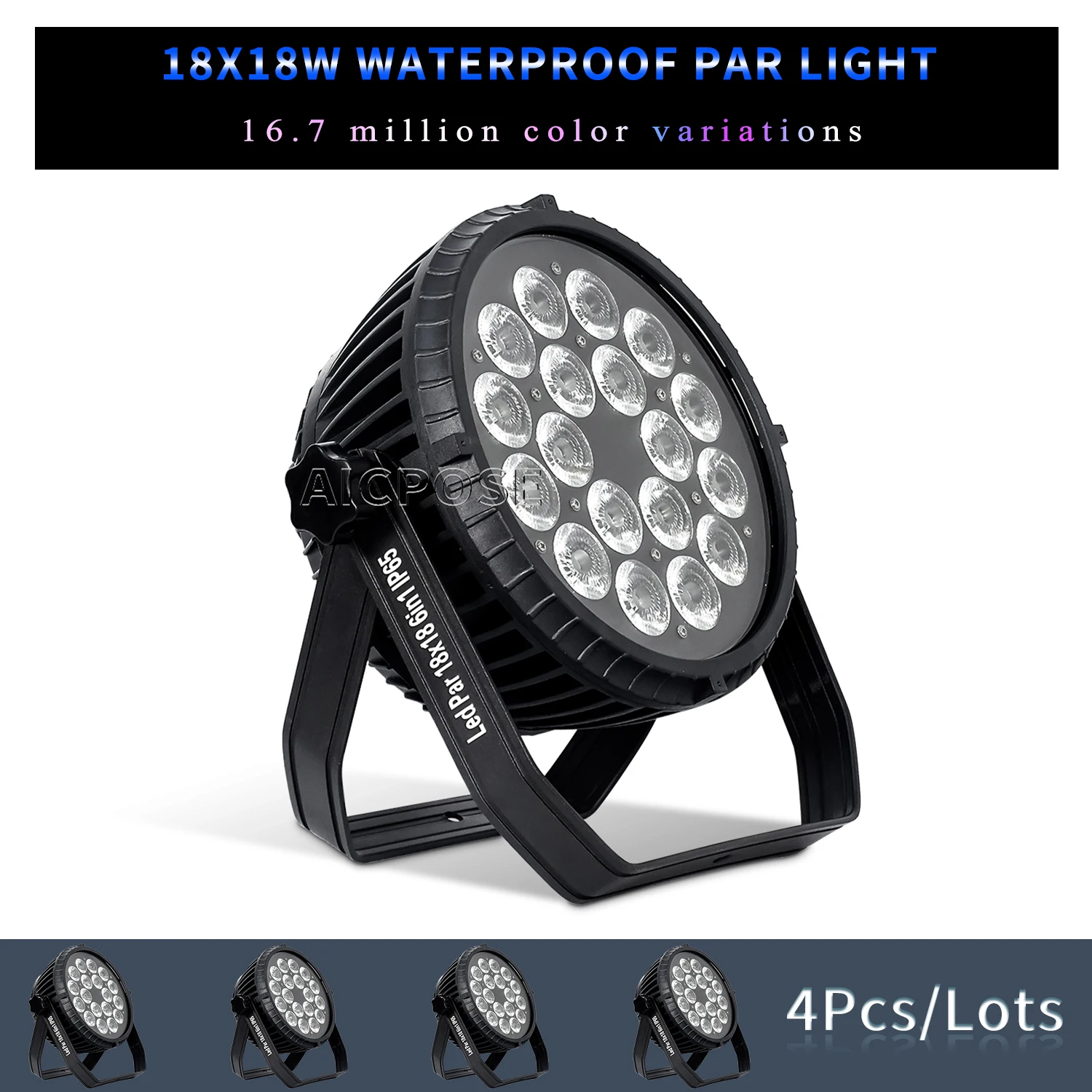 

4Pcs/Lots 18x12W RGBW/18x18W RGBWA+UV 6 in 1 LED Par Light IP65 Waterproof Stage Light Bar Dance Floor Lighting DJ Disco Light