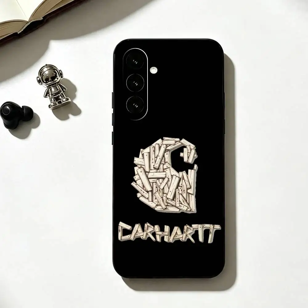 Фото Чехол для телефона C-Carhartt Vintage Logo, черный, силиконовый, мягкий, для Samsung Galaxy A73, A72, A71, A70, A53, A52, A51 №3