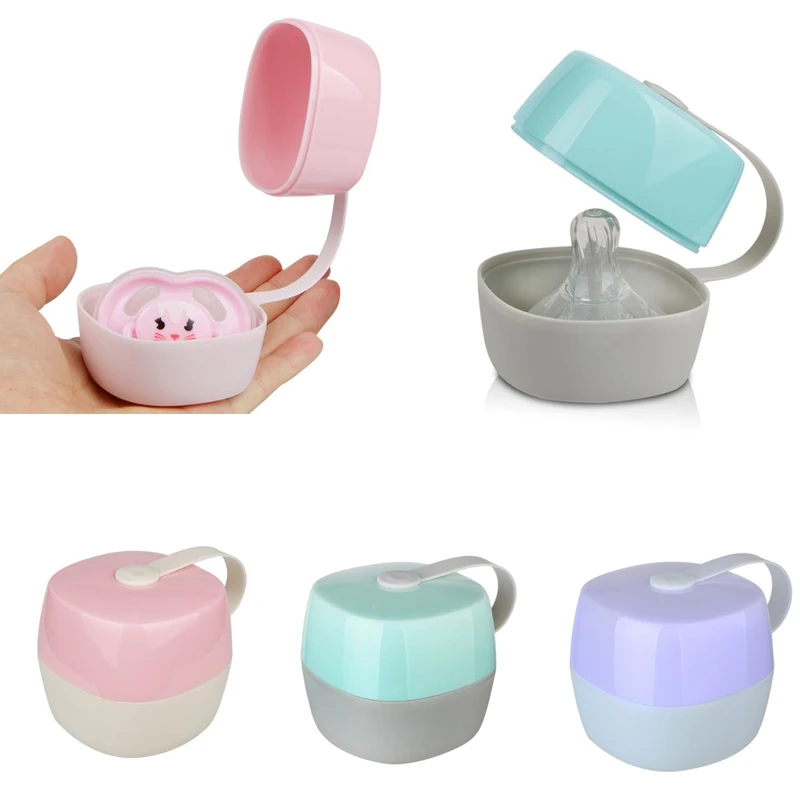 

Portable Baby Pacifier Holder Infant Kids Pacifier Nipple Cradle Travel Baby Pacifier Storage Box Pacifier Nipple Protect Case