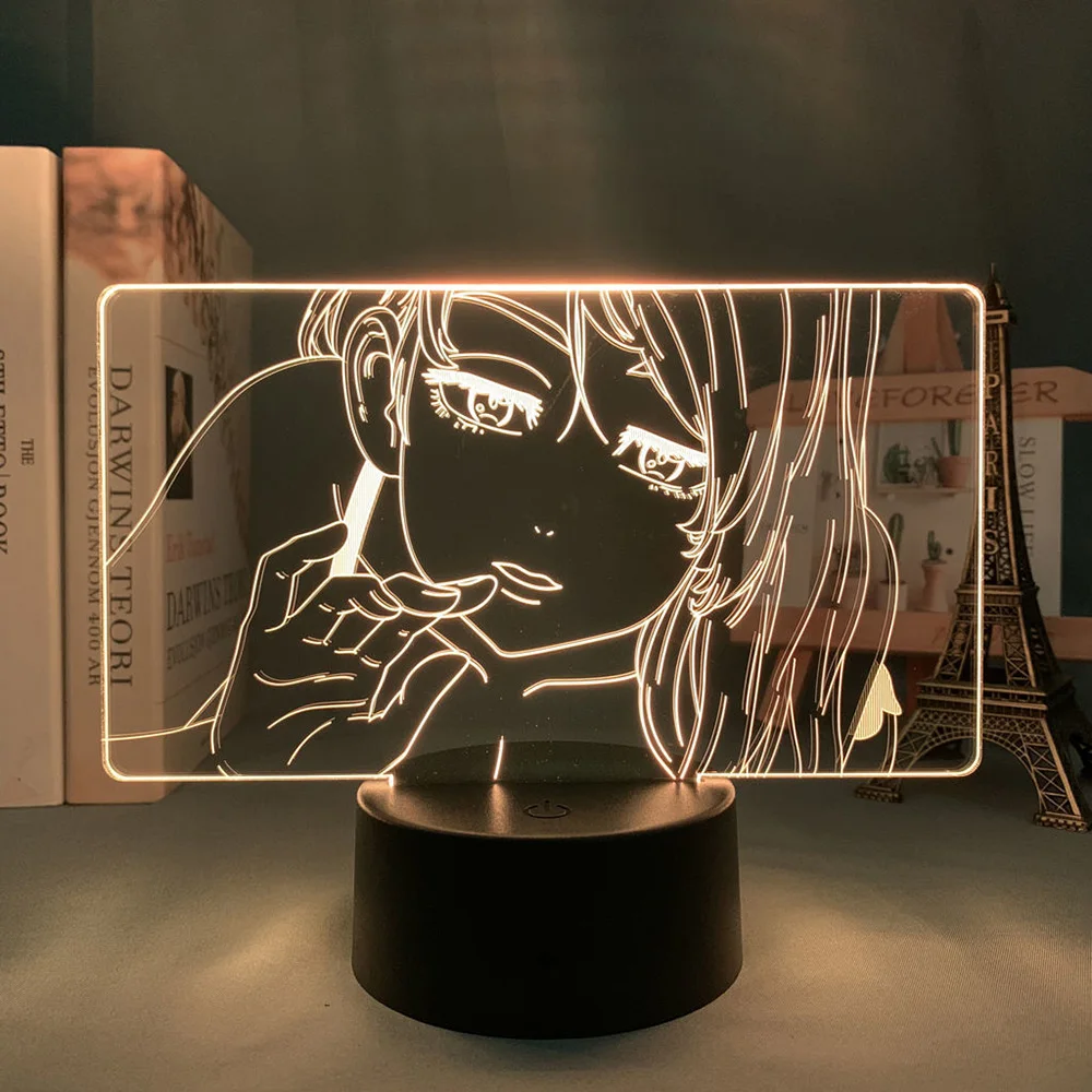 

3d Светодиодная лампа Токийский манга для спальни, ночные светильники, аниме фигурки героев, украшения для детей, милый подарок