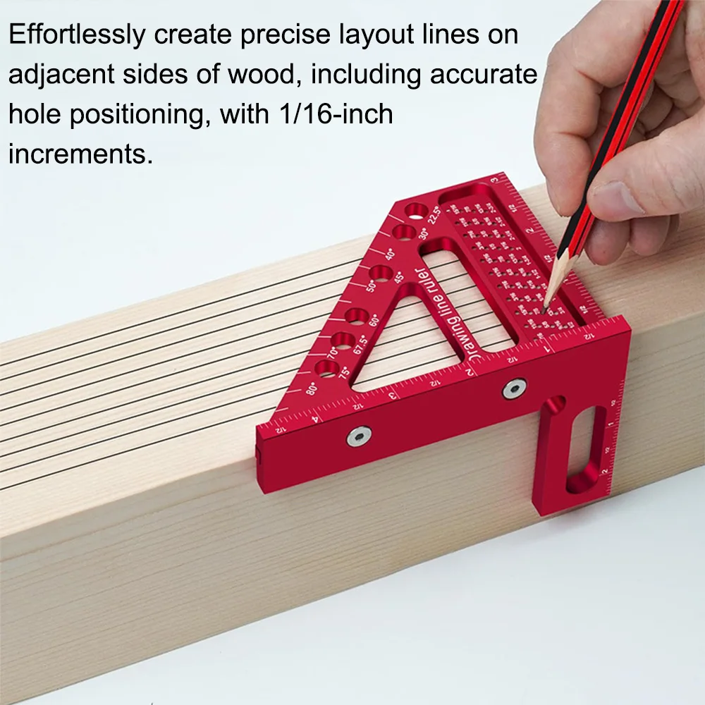 Плотницкий квадратный многоугольный деревообрабатывающий транспортир из
