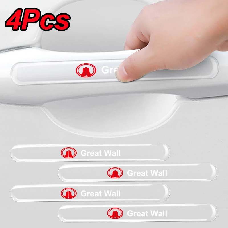 

4Pcs Car Door Edge Transparent Anti Scratch Protection Strips Rearview Mirror Anti-collision Bar For Great Wall Hover Voleex C30