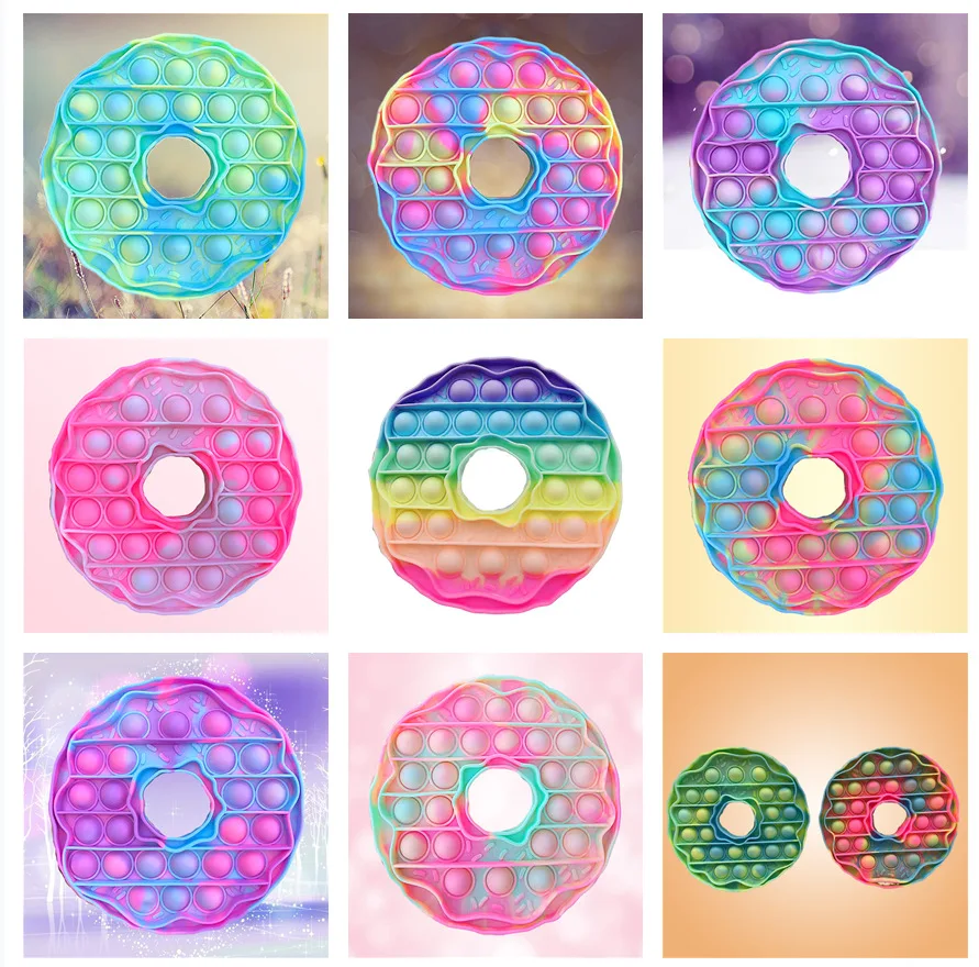 

donut stress ball Pops Its Push Bubble Fidget Toys Adult Stress Relief Squeeze Toy Antistress Popet Soft Squishy Kids Toys