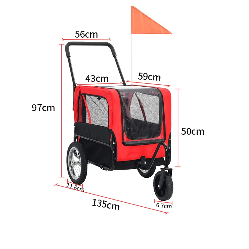 Велосипедный прицеп для собак тележка домашних животных переноска велосипеда с