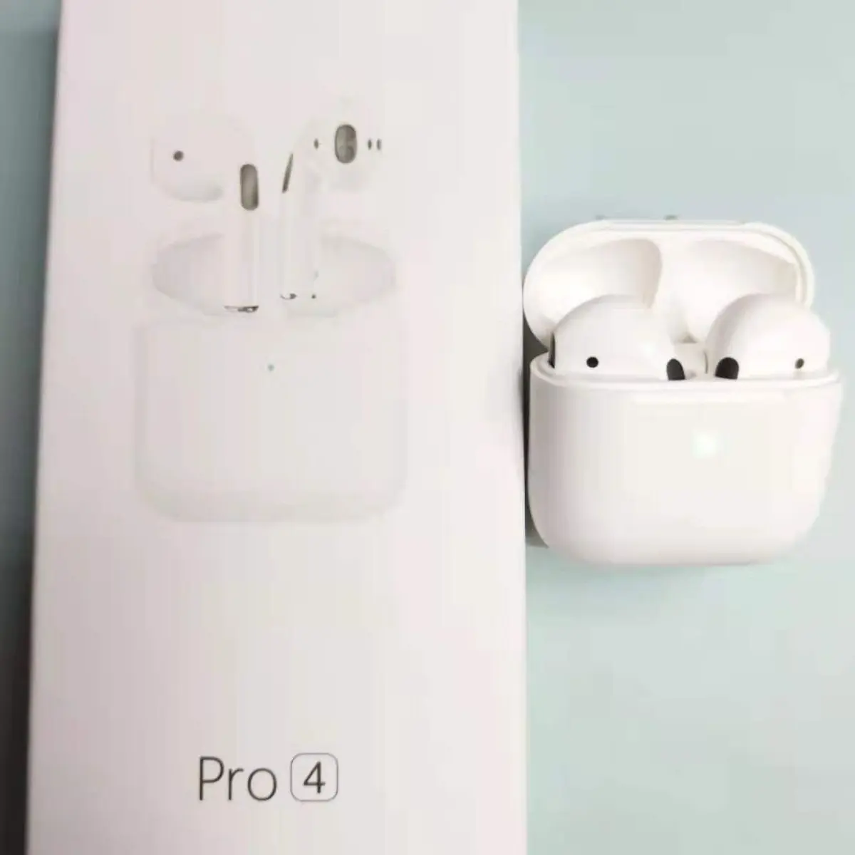 

New Pro 4 TWS Wireless Bluetooth 5.0 Earphones Mini Earbuds With Charging Case Sports Handsfree Headset For Smart Phones