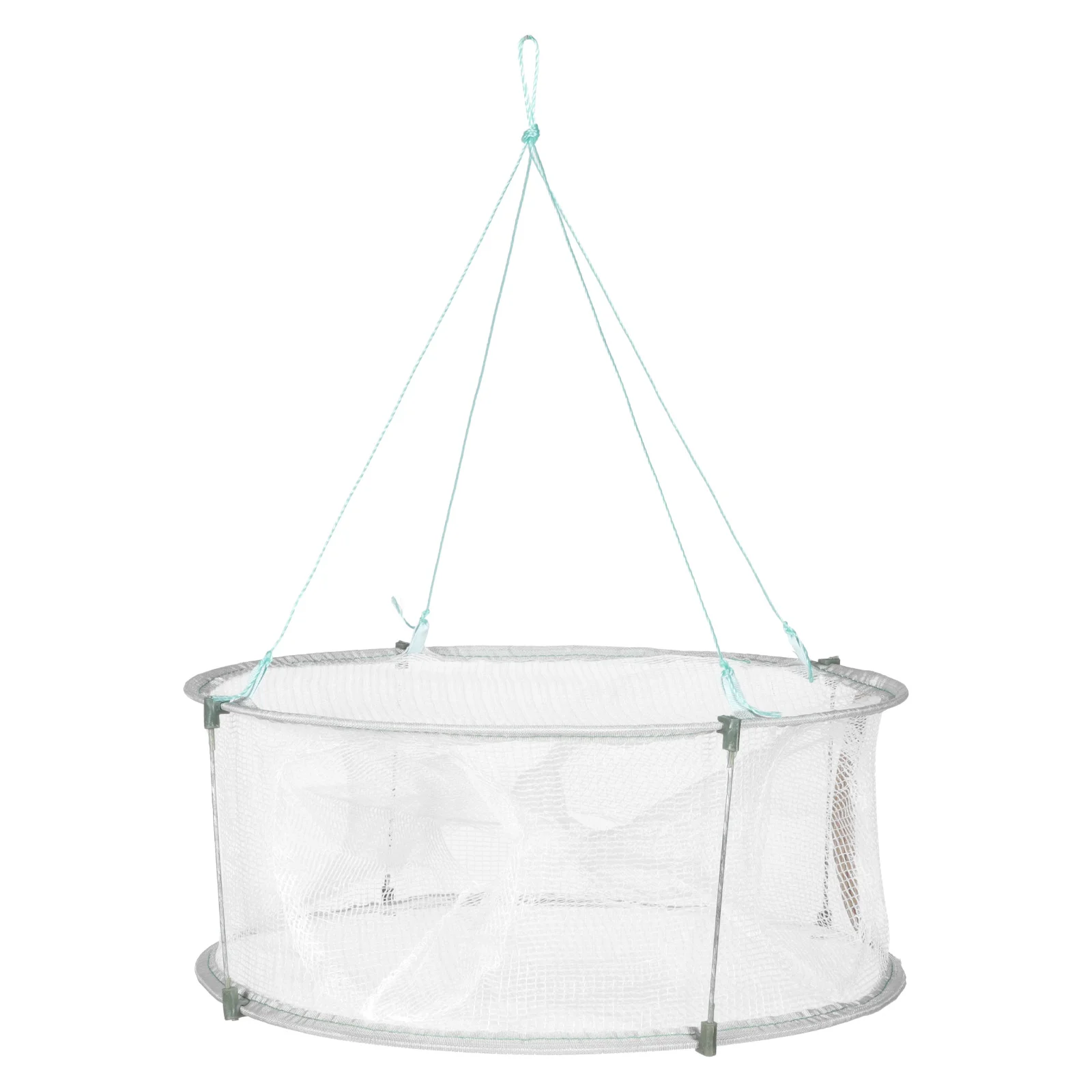 

Net Crab Fishing Fish Cage Bait Shrimp Crawfish Lobster Foldable Traps Collapsible For Crayfish Catcher Blue Metal Minnow Basket