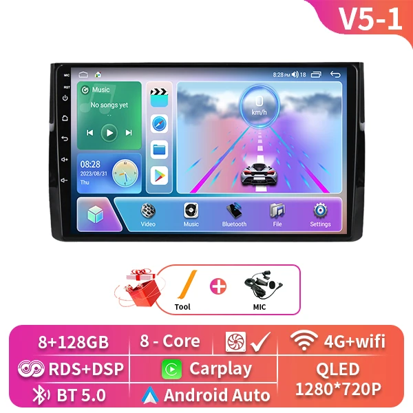 

Android 14 Carplay Auto для Skoda Kodiaq 2016-2021 Karoq NU7 2017-2021 Автомобильный радиоприемник Мультимедиа GSP 2Din DVD Видеоплеер Стерео